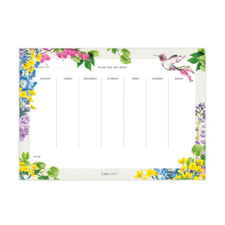 Weekly Planner: Hummingbird