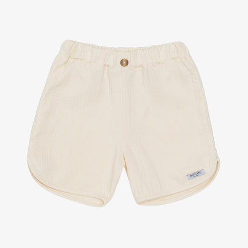 Canae pointelle cotton shorts in brown - Donsje