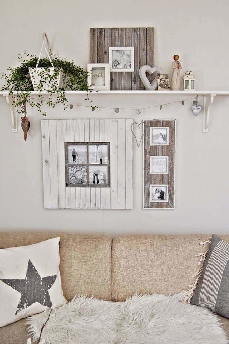 40 Farmhouse Wall And Shelving Decor Ideas For 2020 Only Barnwood Frames
