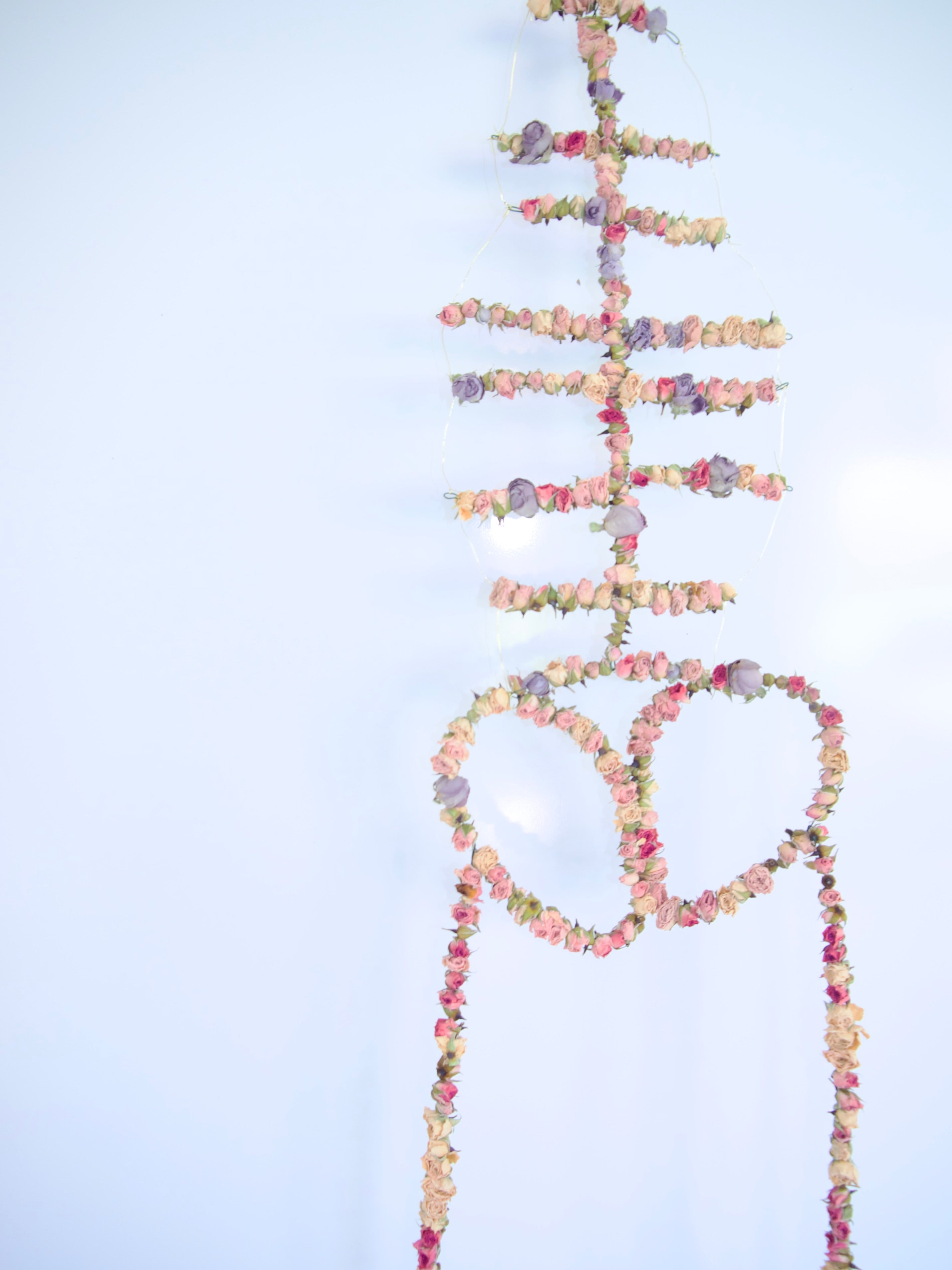 Rose rope skeleton. DIY. Garland made by Fieldwork Flowers in Vancouver, Washington.