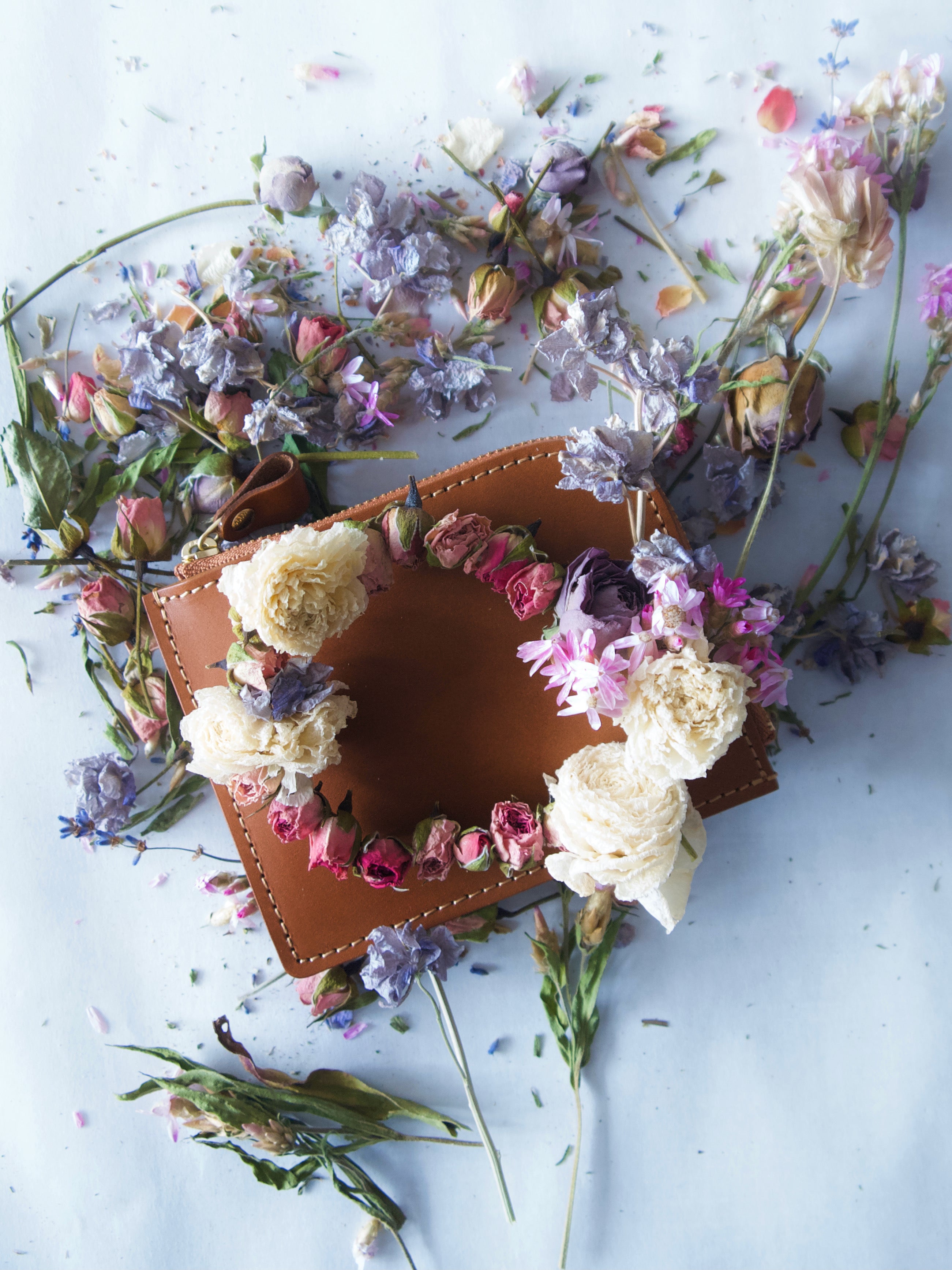 Dry flowers wreath | Tsuchiya Wallet | Portland and Vancouver Flowers Delivery