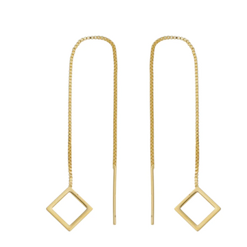 Square "thread" Earrings| Threaders