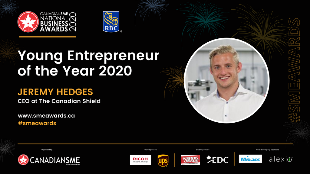 The Canadian Shield CanadianSME Young Entrepreneur of the Year Award 2020 - Jeremy Hedges