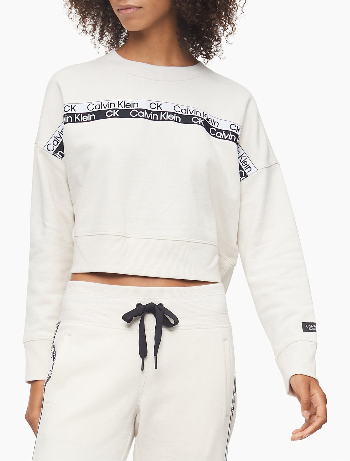 calvin klein performance cropped sweatshirt