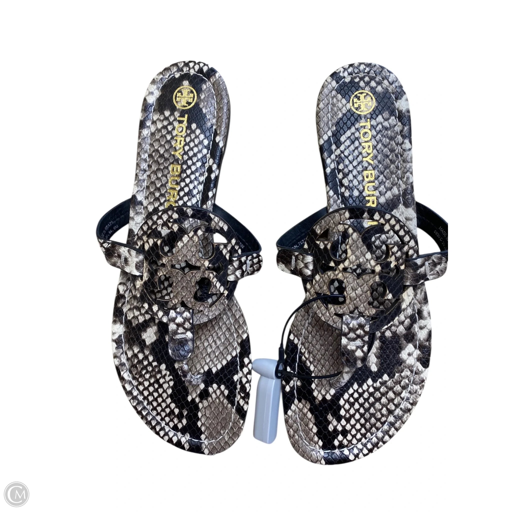 Sandals Designer By Tory Burch In Snakeskin Print, Size: 9