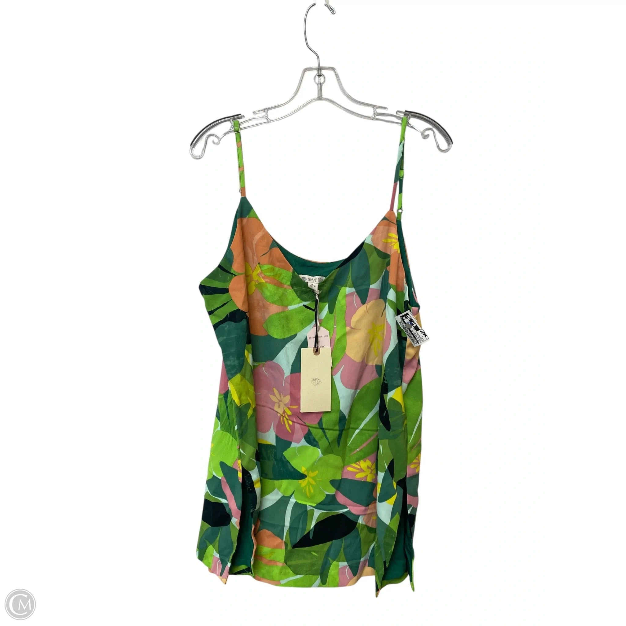 Top Sleeveless By Cmf In Floral Print, Size: L