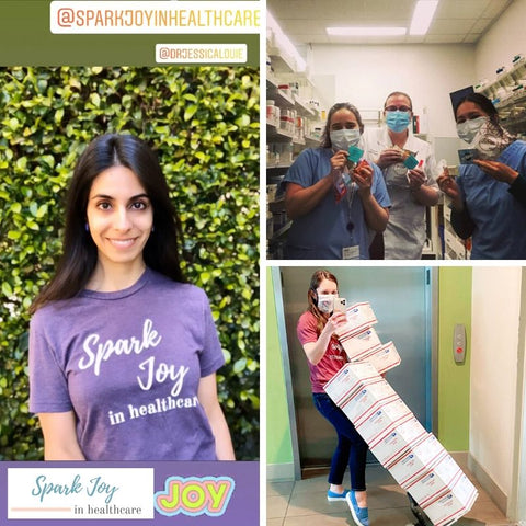 Pharmacy Care Packages by Spark Joy in Healthcare Community and Dr. Jessica Louie, Pharmacist Burnout Coach. Pharmacist gift ideas.