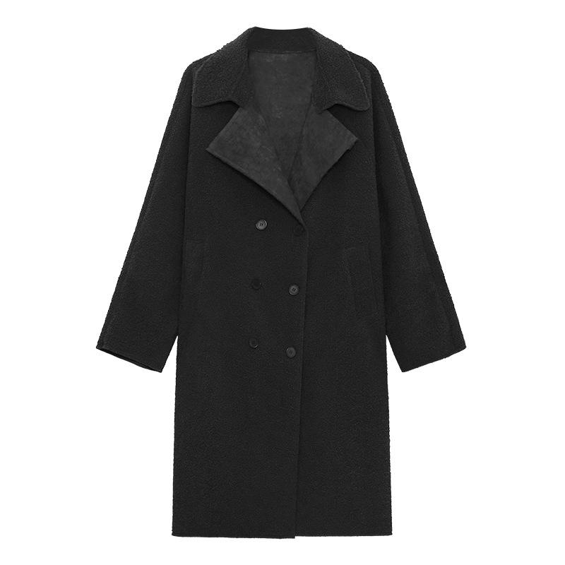Luxury Plus Sizes Sherpa Peach Velvet Warm Winter Overcoat – MESELLING99