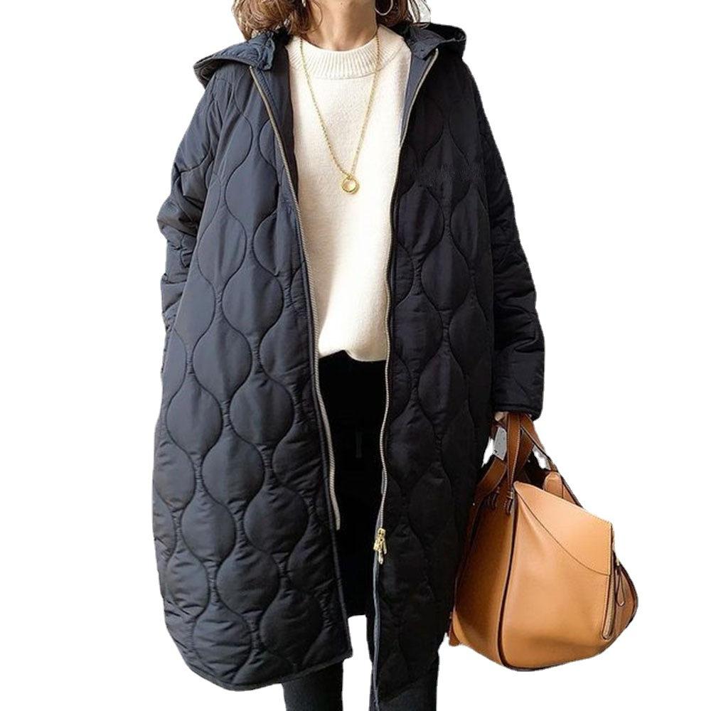 Black Rhombus Winter Overcoat for Women – meselling99
