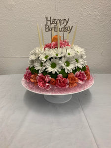 Happy Birthday to You! Pretty in Pastel Floral Cake, Not Edible! in  Gainesville, FL - PRANGE'S FLORIST