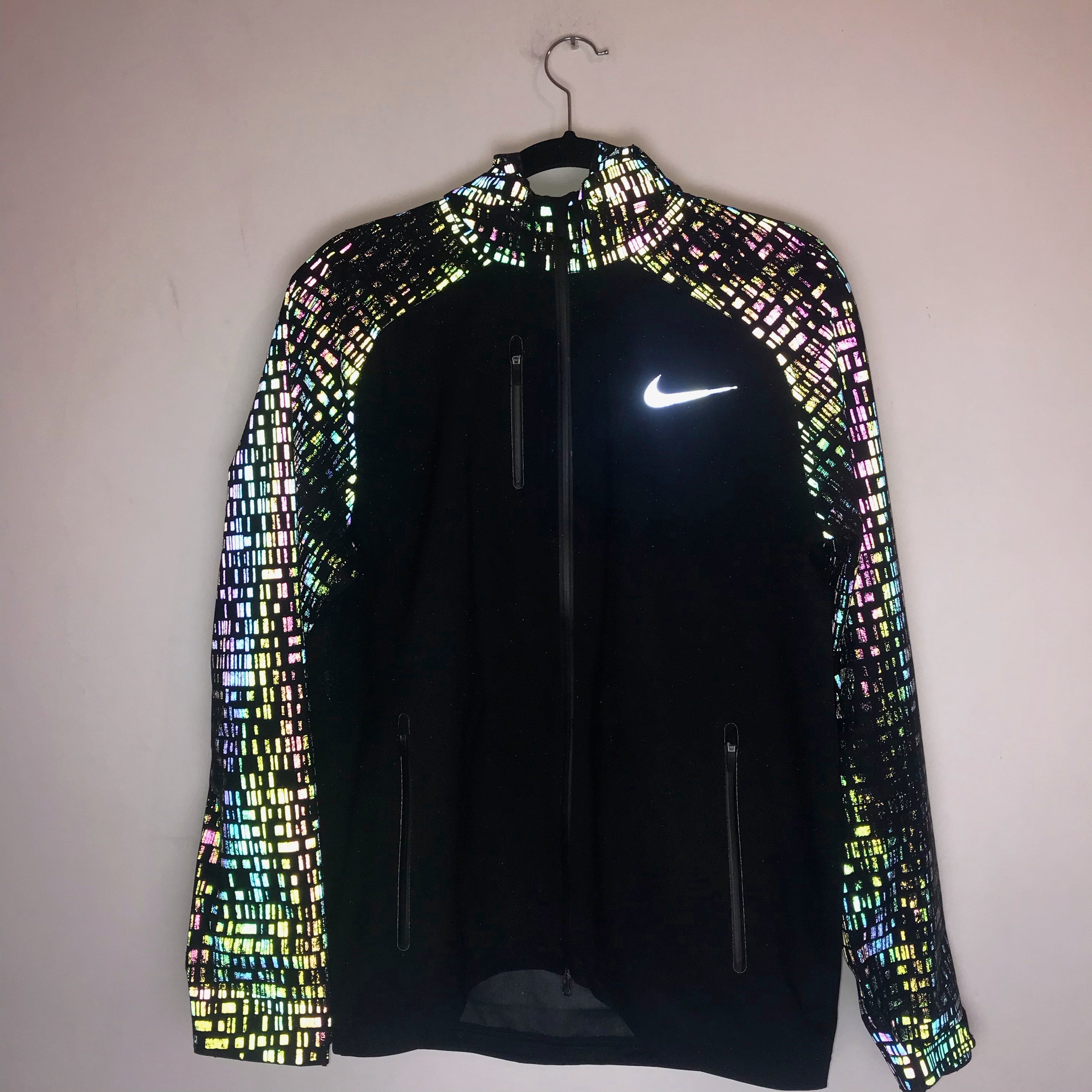 nike rainbow reflective jacket