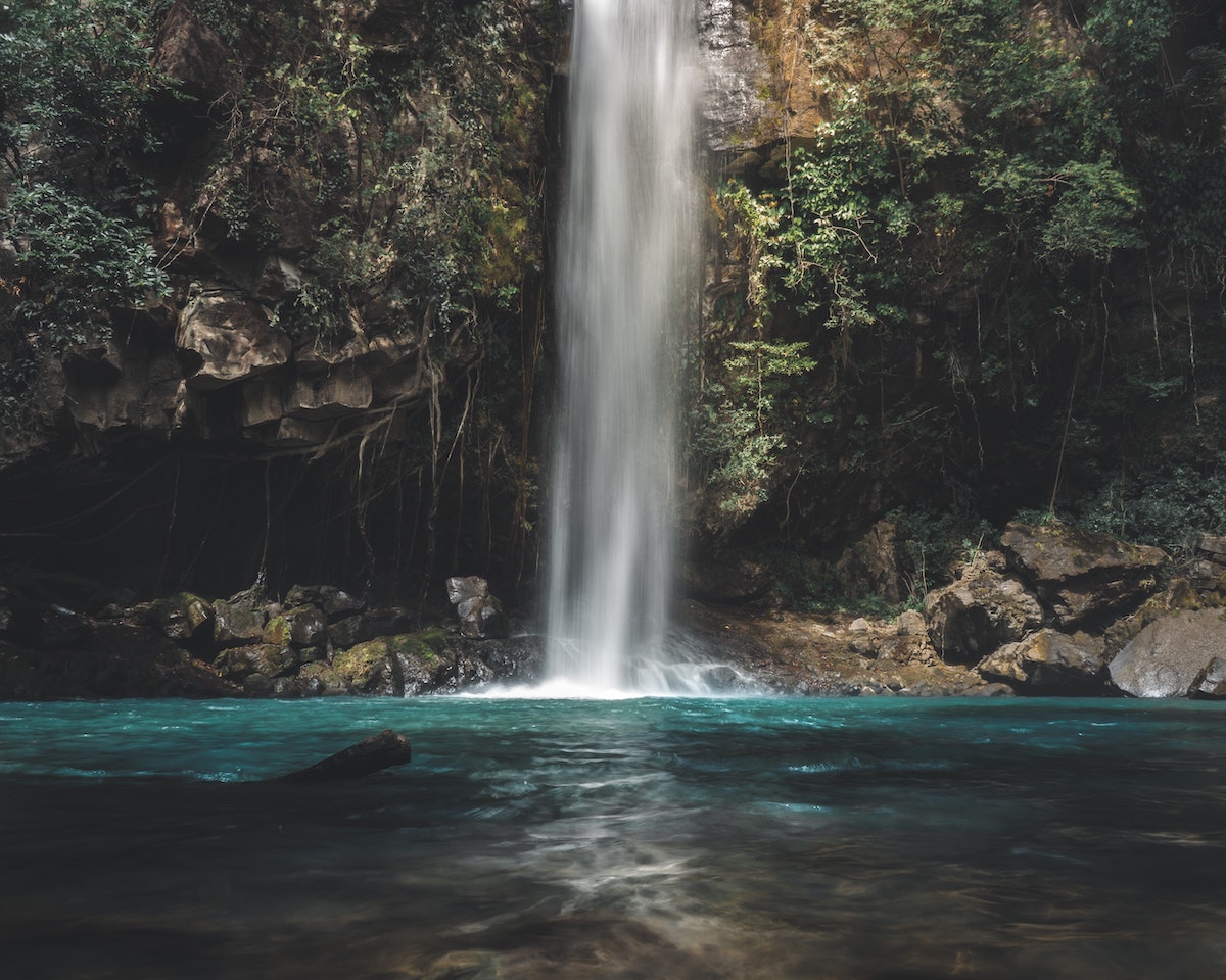 beautiful waterfall in costa rica