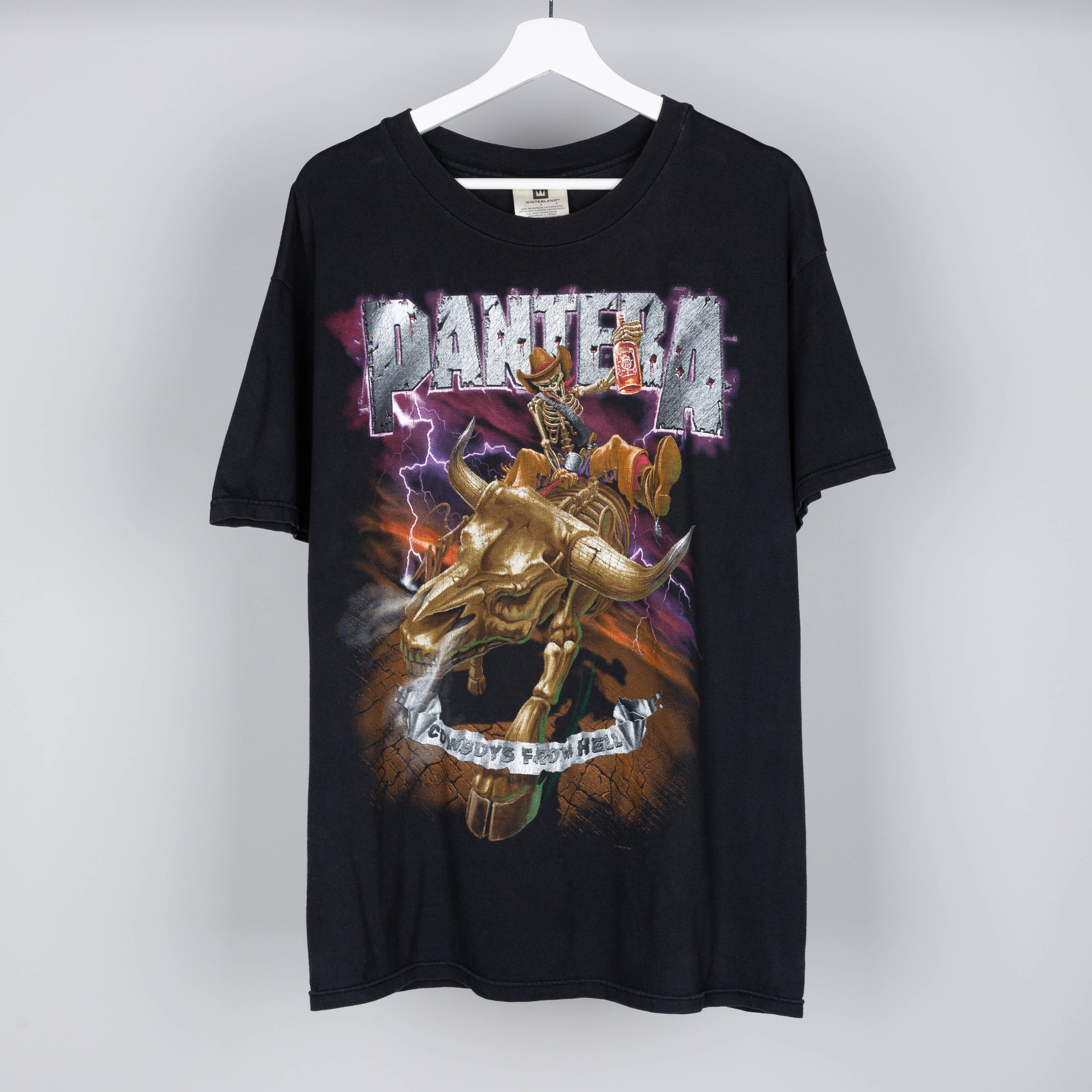 Vintage PANTERA shirt Cowboys From Hell 1999 TEE New Black Tshirt Fullsizes  |