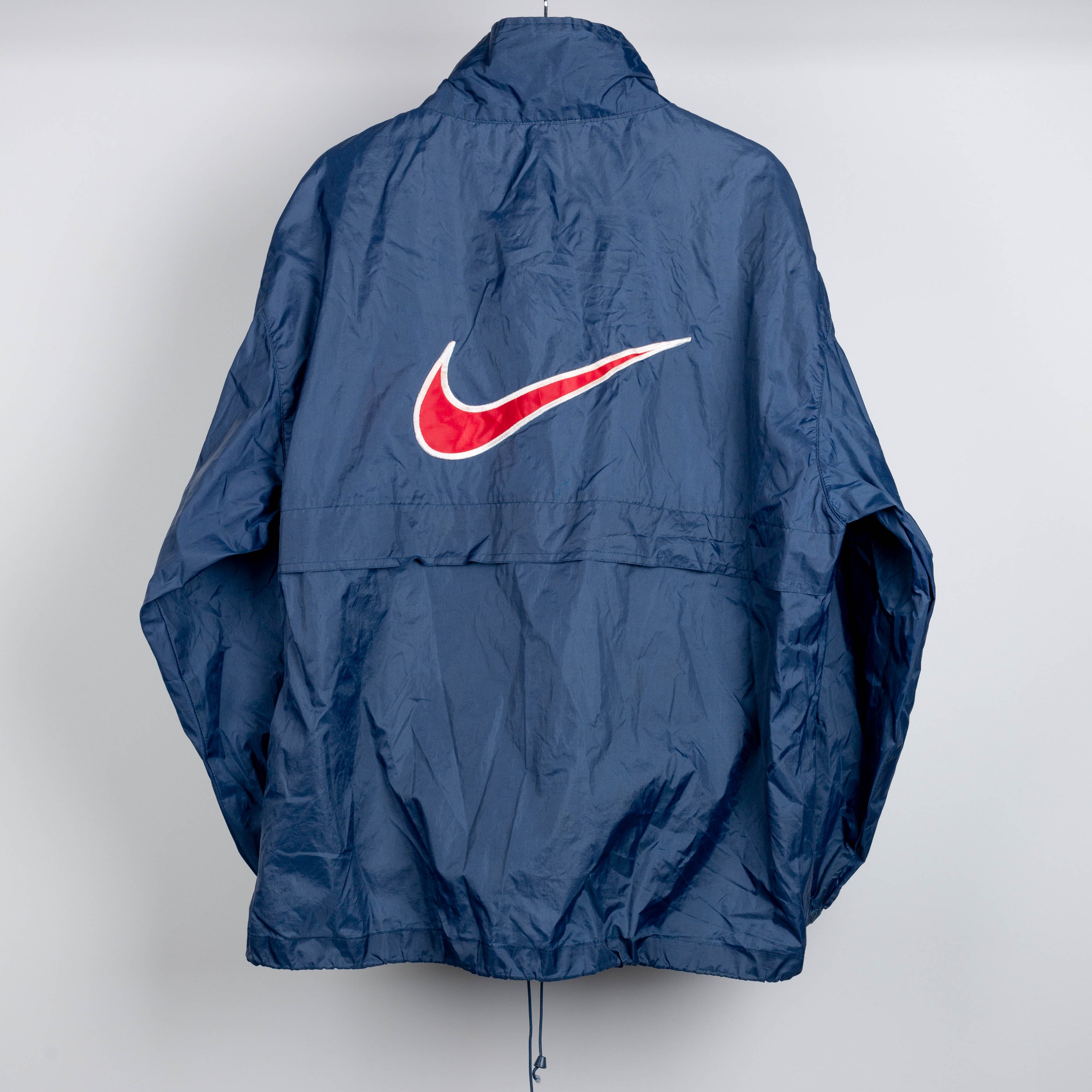 navy blue windbreaker nike