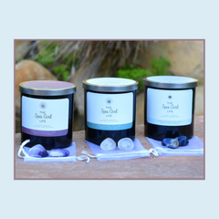 SPECIAL Candle 3-Pack With 6 Energized Crystals - The Spa Girl Life