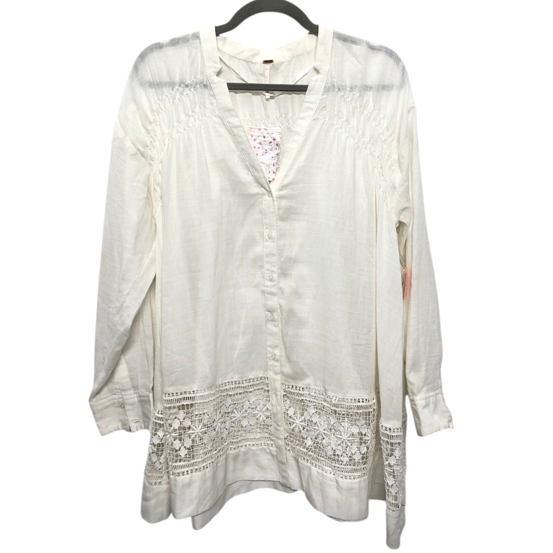 Tunic Ls By Free People In Ivory, Size:Xs