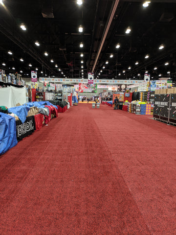 Behind the scenes at Anime Expo, the exhibit hall before opening hours