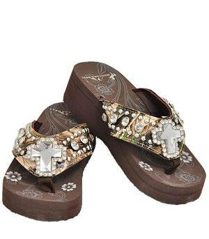 Montana West Camo Cross Flip Flops – All Things Country