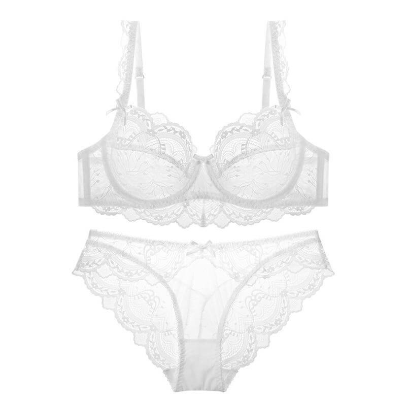 Floral Sheer See Through Bra And Panty Sets Plus Size | Okay Trendy ...
