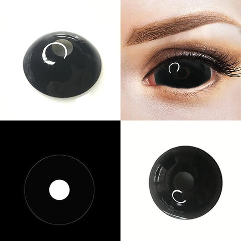 black sclera colored contacts