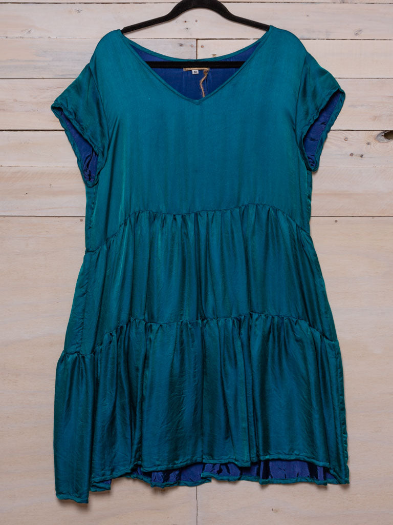 Turquoise Otomo Silk Mini Dress – Taboo Fashion & Accessories