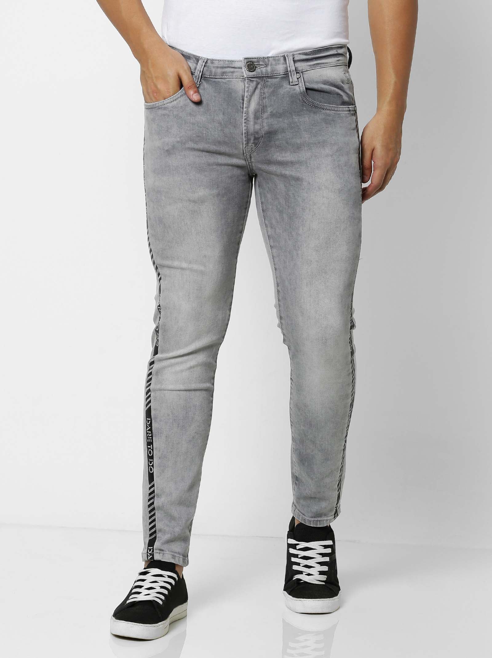 Light Grey Plain Stretch Ultra Slim Fit Jeans – House of Stori