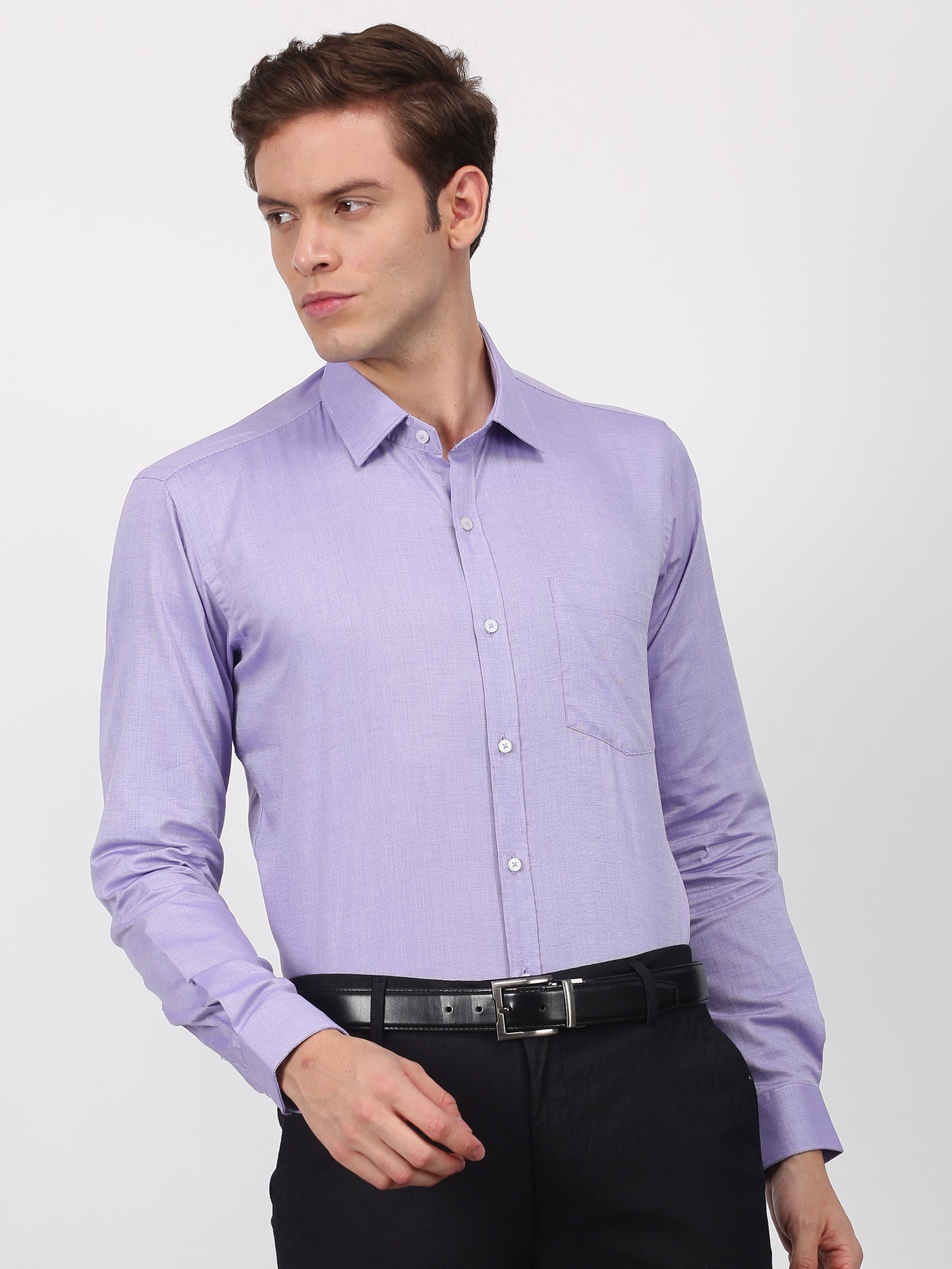 Purple Plain Long Sleeve Formal Shirt – House of Stori
