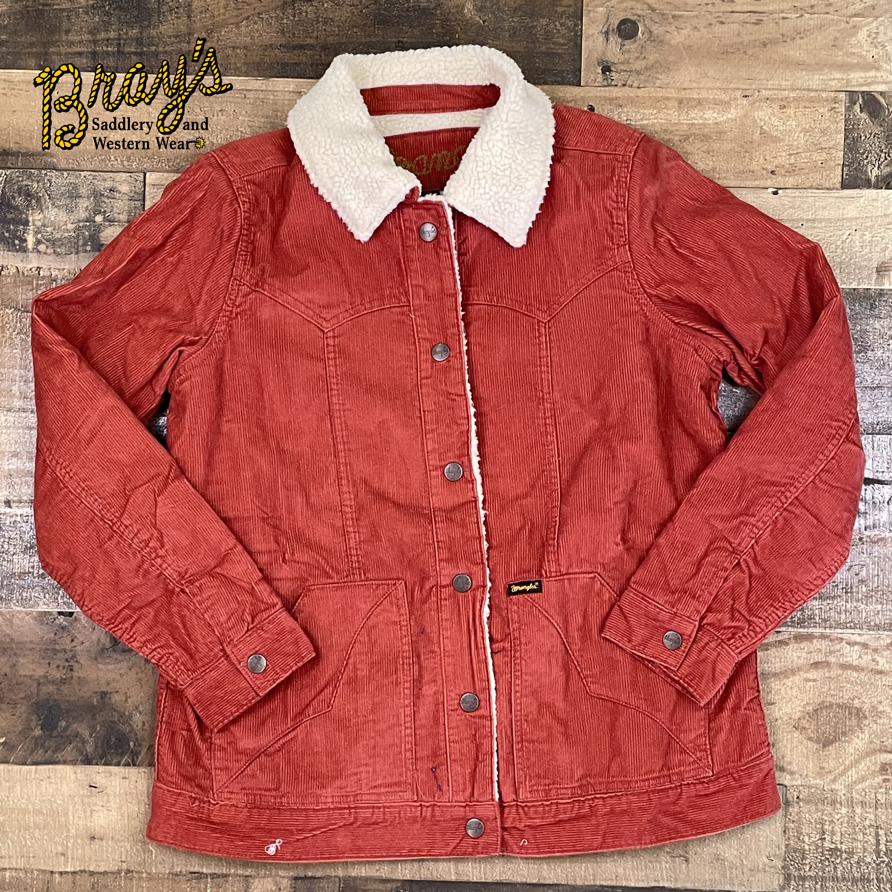 Wrangler Retro Sherpa Lined Rust Barn Jacket | Bray's Saddlery