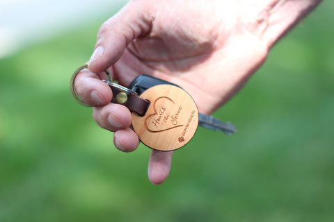 Branded Wooden Keychain