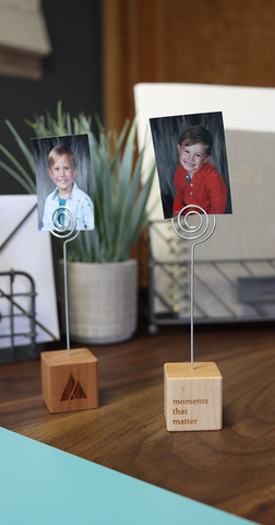 Photo Holder Block corporate gift desk accessory for employees client gift