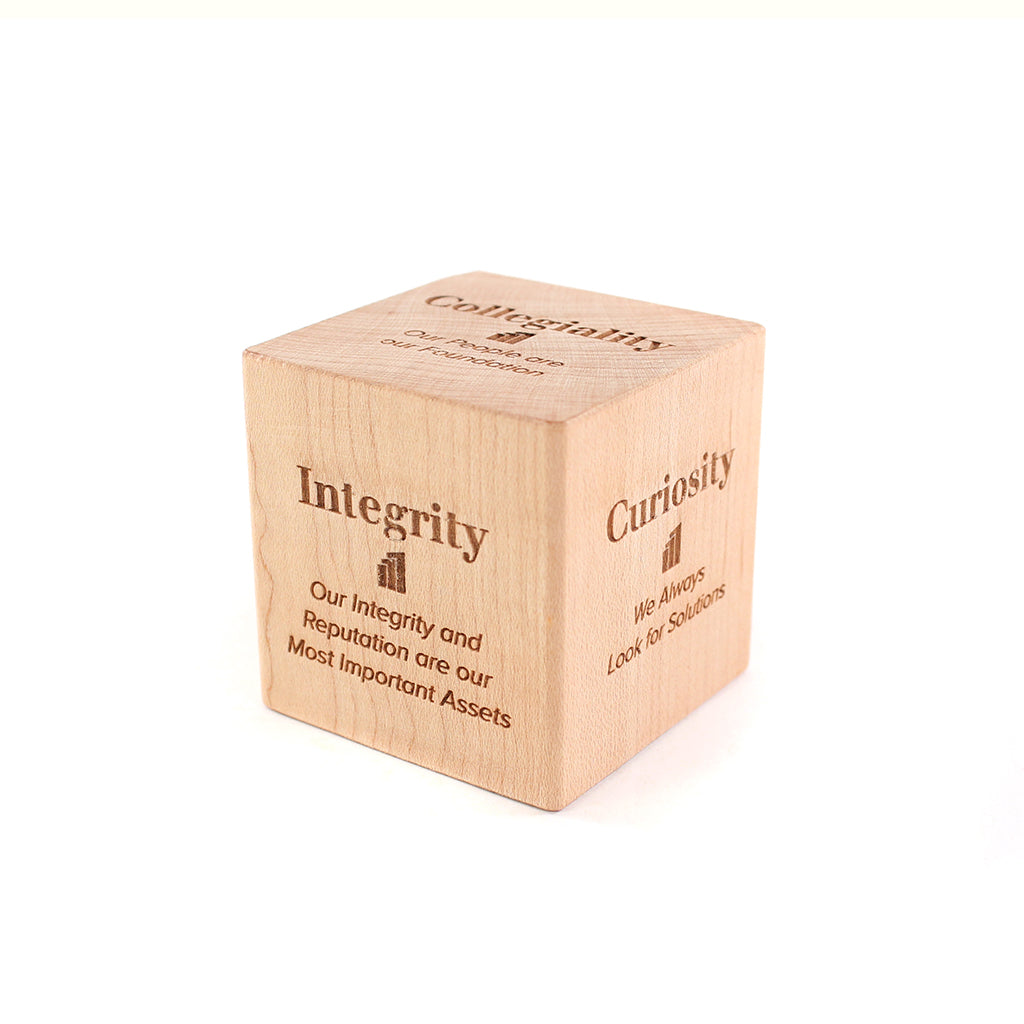 Custom Engraved Wooden Blocks for Company Milestones, Special Events -  Smiling Tree Gifts