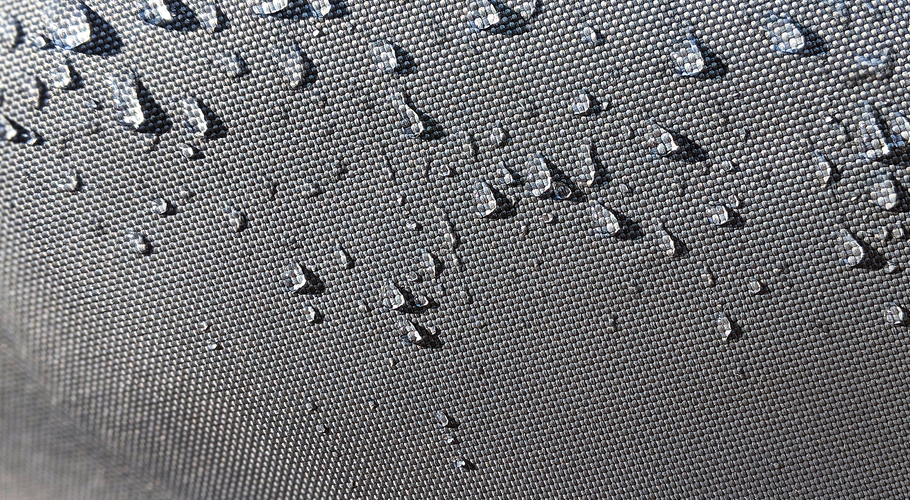 water beading off of a sunbrella cushion cover
