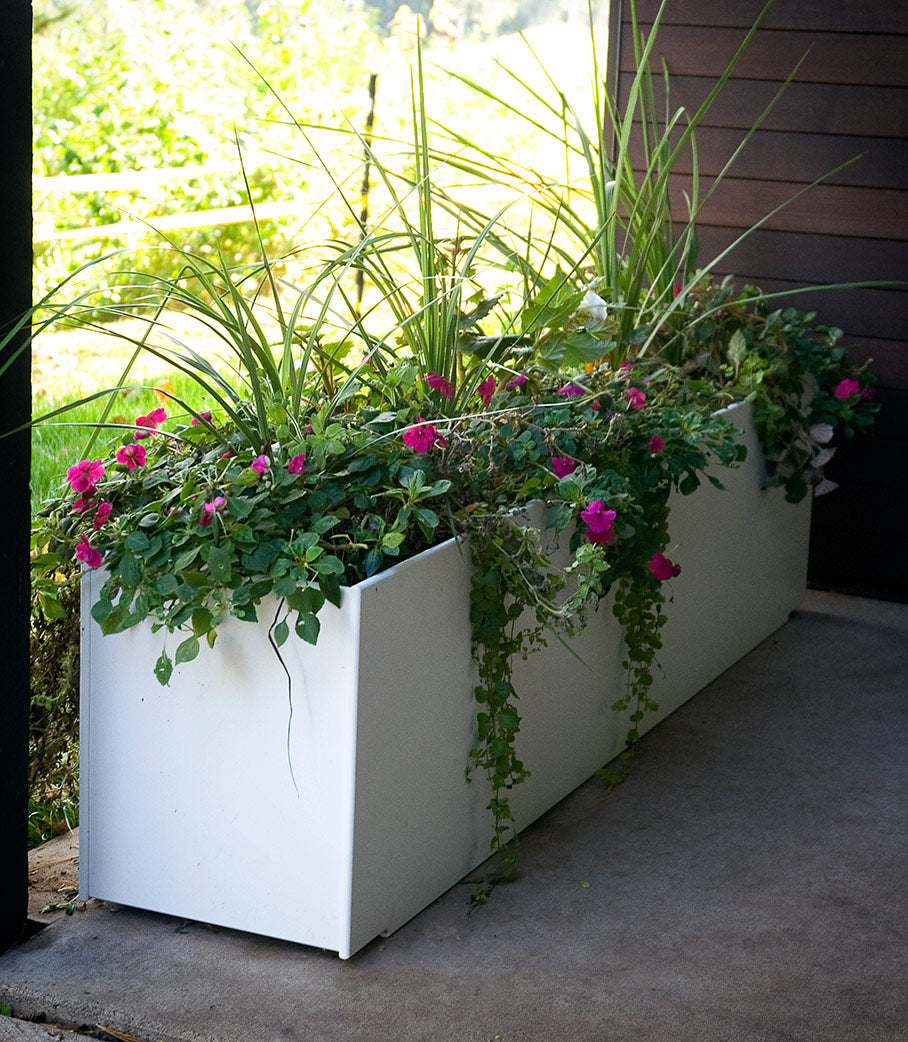 slim recycled plastic planter