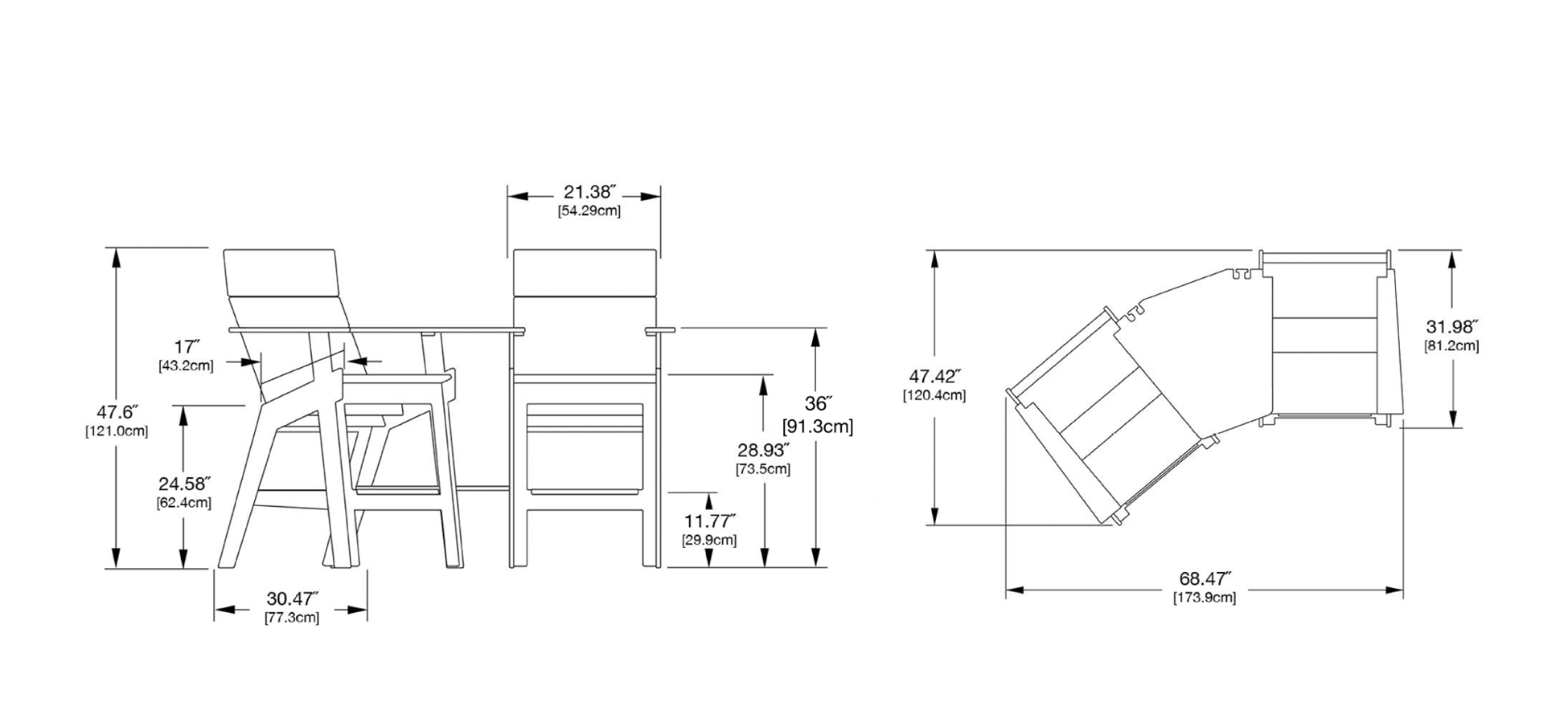 Lollygagger Hi-Rise Chairs with Bridge 40 Set – Loll Designs