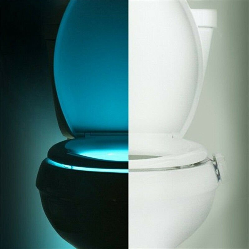 analogie Monument Grijpen Bowl Bathroom Toilet Night LED 8 Color Lamp Sensor Lights Motion Activated  Light - Plugsus Home Furniture