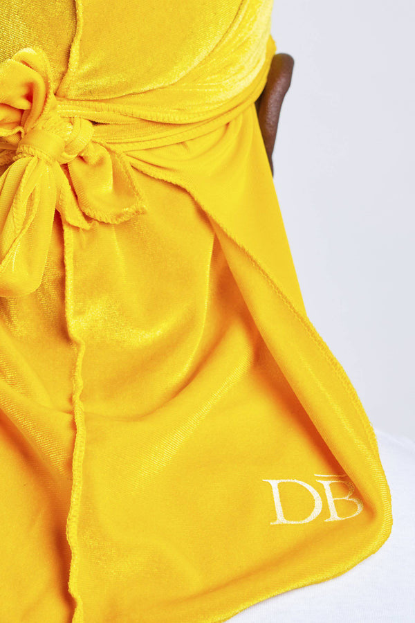 Yellow Velvet Durag - Darko Beauty