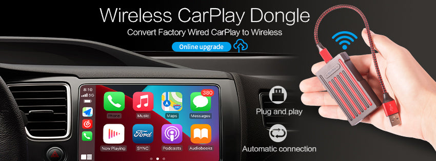 Wireless CarPlay Adapter for iPhone, 2022 Upgrade Apple CarPlay Dongle for  Car's Original Wired CarPlay, Convert Factory Wired to Wireless CarPlay