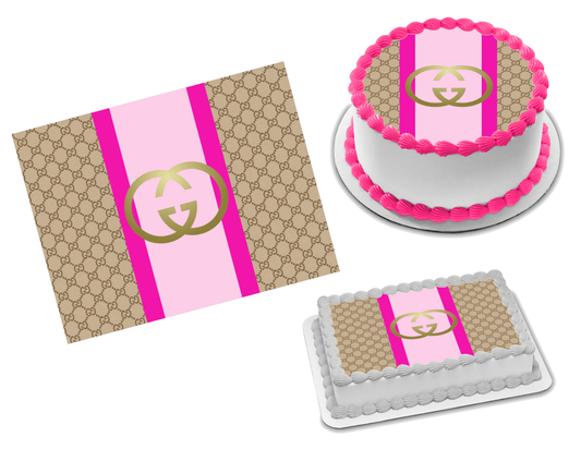 Louis Vuitton Pink Edible Image Frosting Sheet #14 (70+ sizes