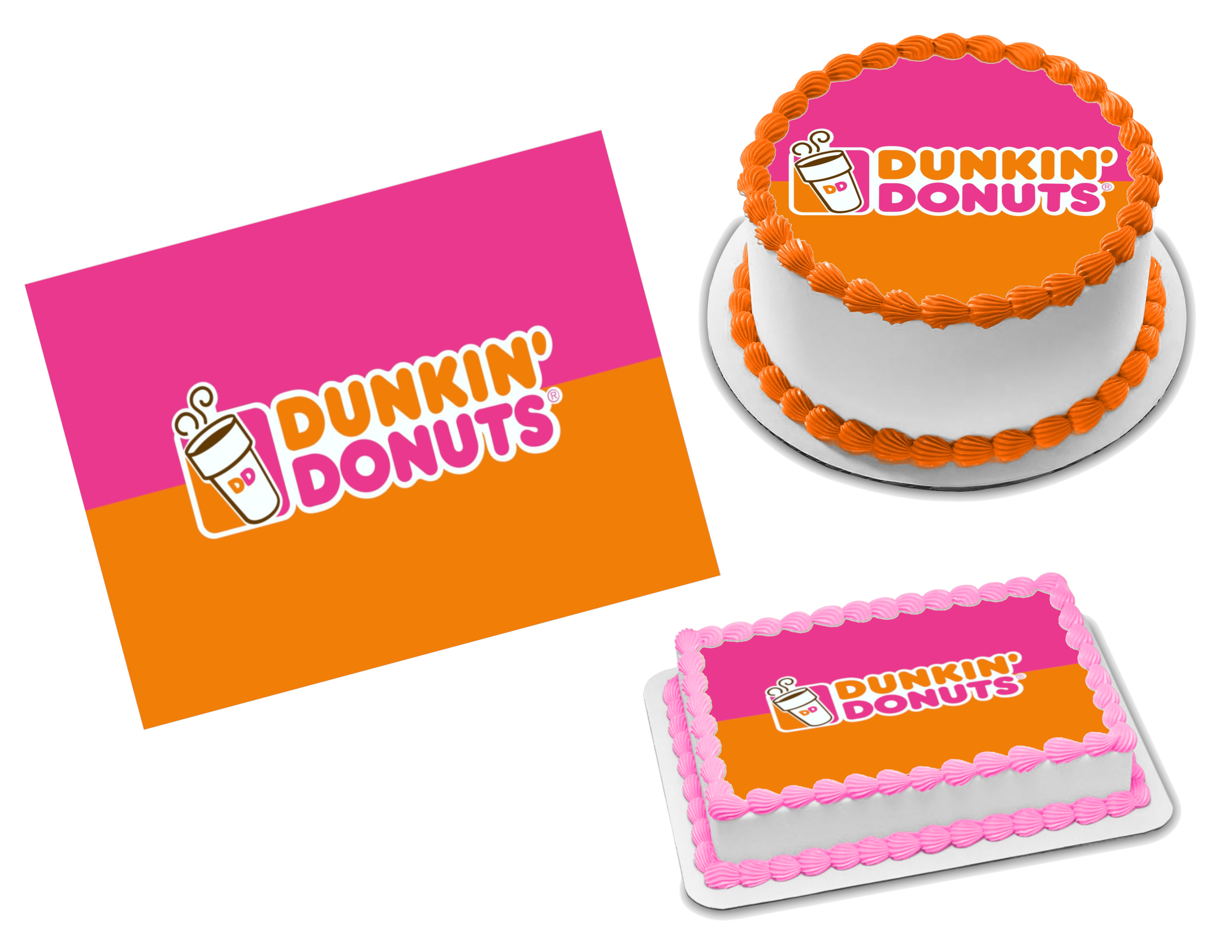 Dunkin Donuts Coffee Edible Image Icing Frosting Sheet 2 Topper 25 Sweet Custom Creations - dunkin donuts recipe book roblox