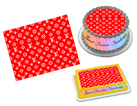 Louis Vuitton Supreme Red Edible Image Frosting Sheet #18 (70+ sizes) –  Sweet Custom Creations