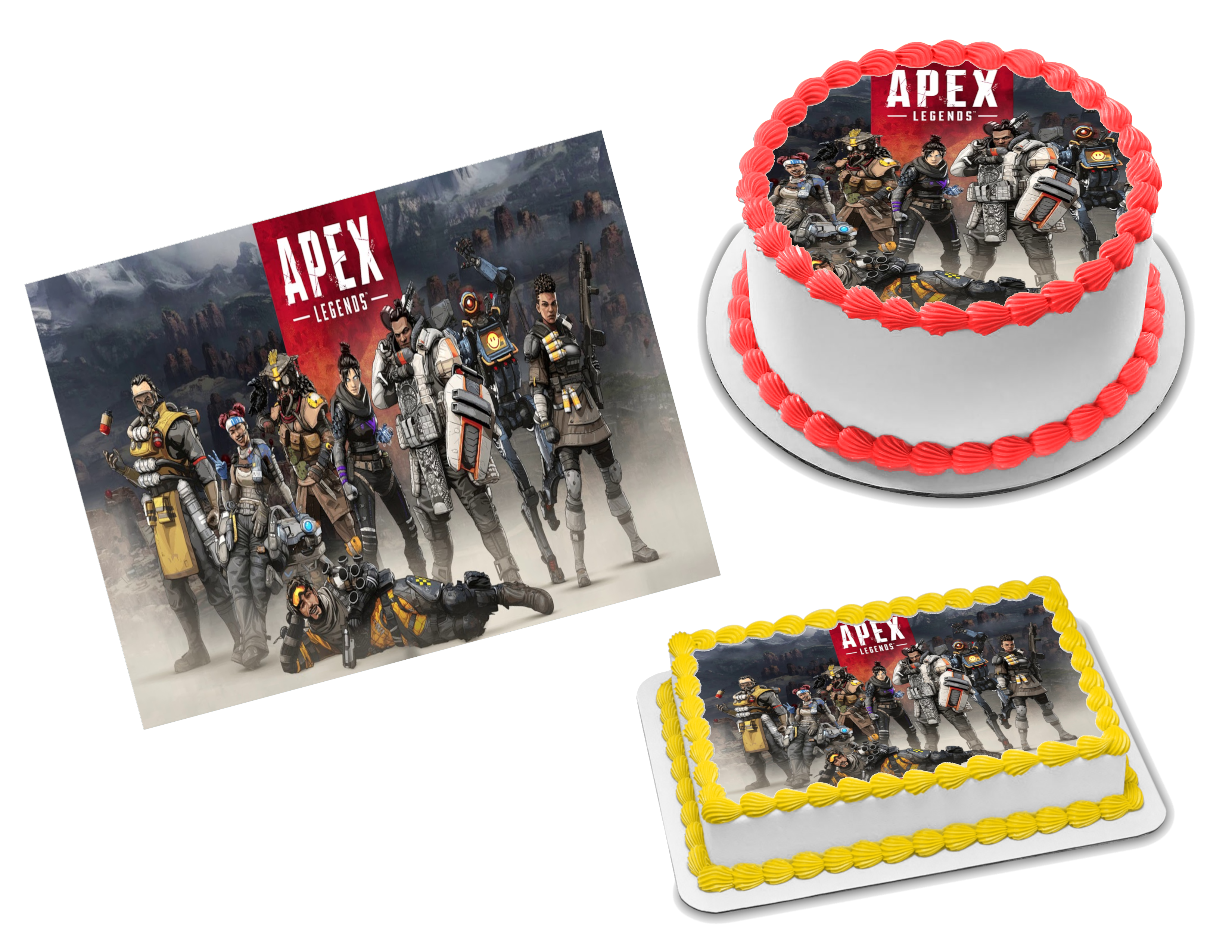 Apex Legends Cake Topper Decoration Round Circle Personalised Edible Icing  | eBay