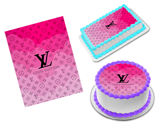 Louis Vuitton Gray Brown OG Fashion Edible Cake Toppers – Ediblecakeimage