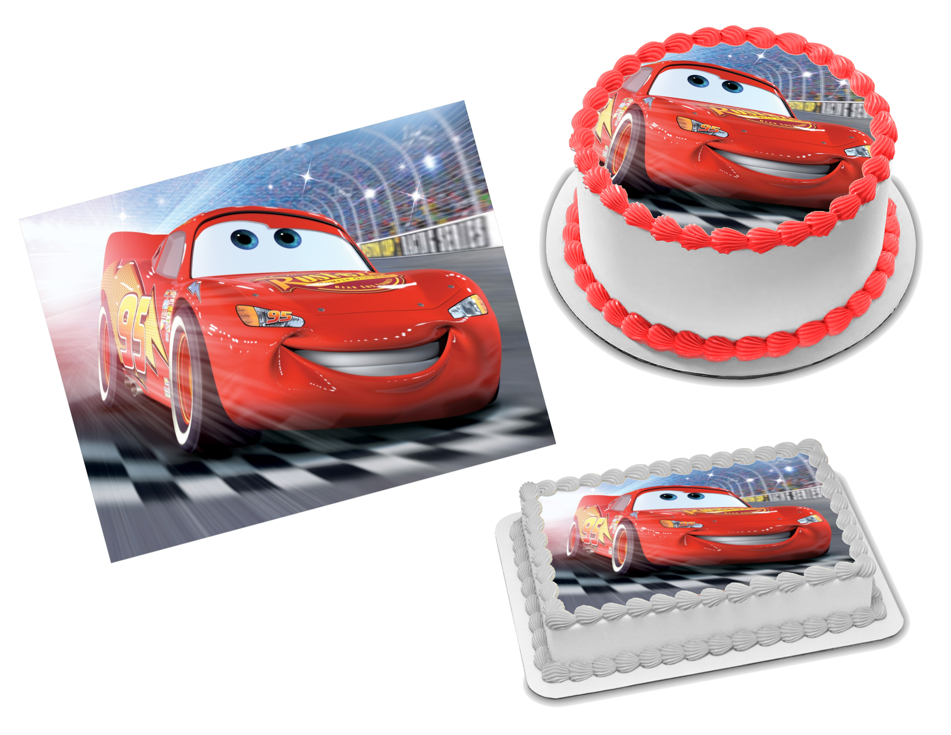 Cars Lightning McQueen Edible Image Frosting Sheet #60 Topper (70+ siz –  Sweet Custom Creations