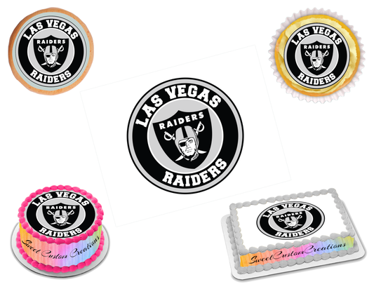 Las Vegas Raiders Edible Image Frosting Sheet #11 (70+ sizes)