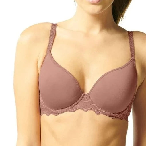 CARESSE - 3D plunge bra skin rose Simone Pérèle – Simone Pérèle UK