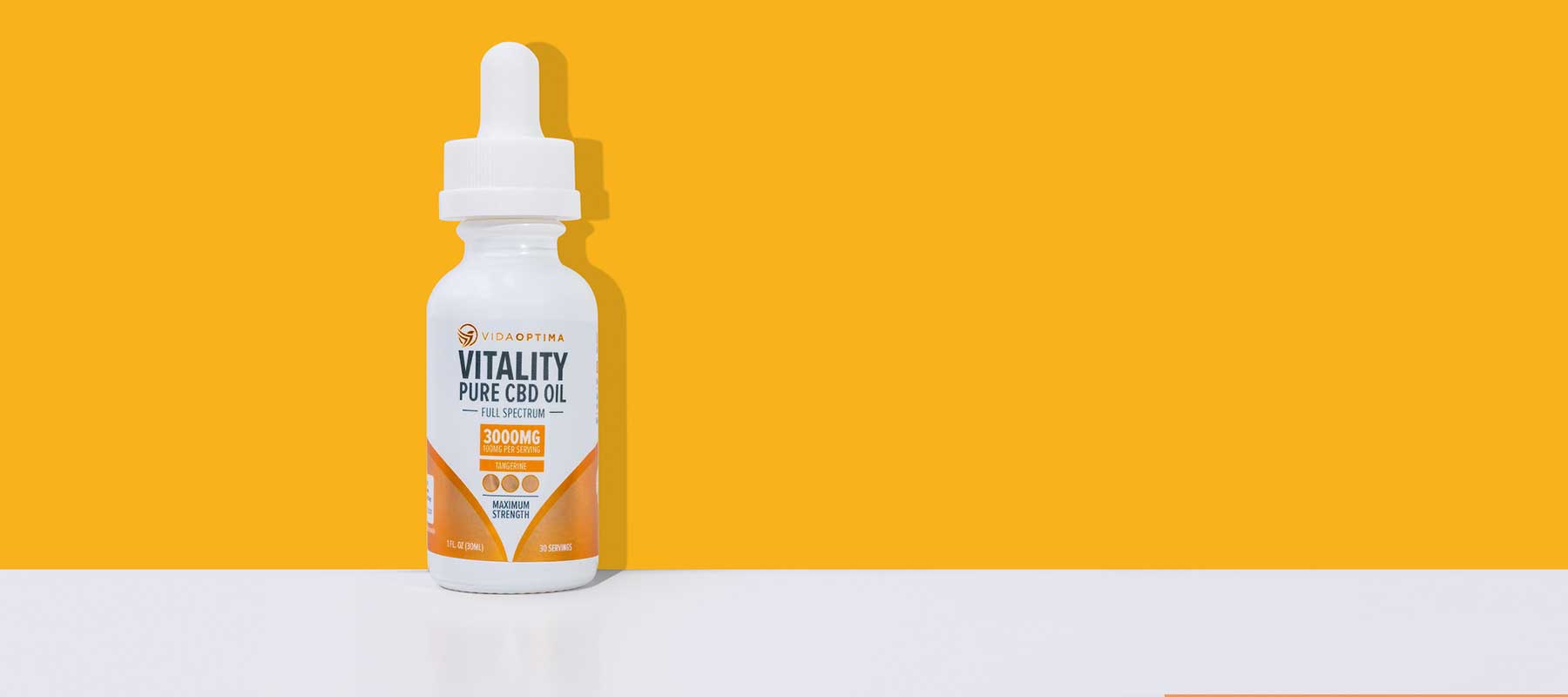 Vida Optima Vitality Tincture on orange background