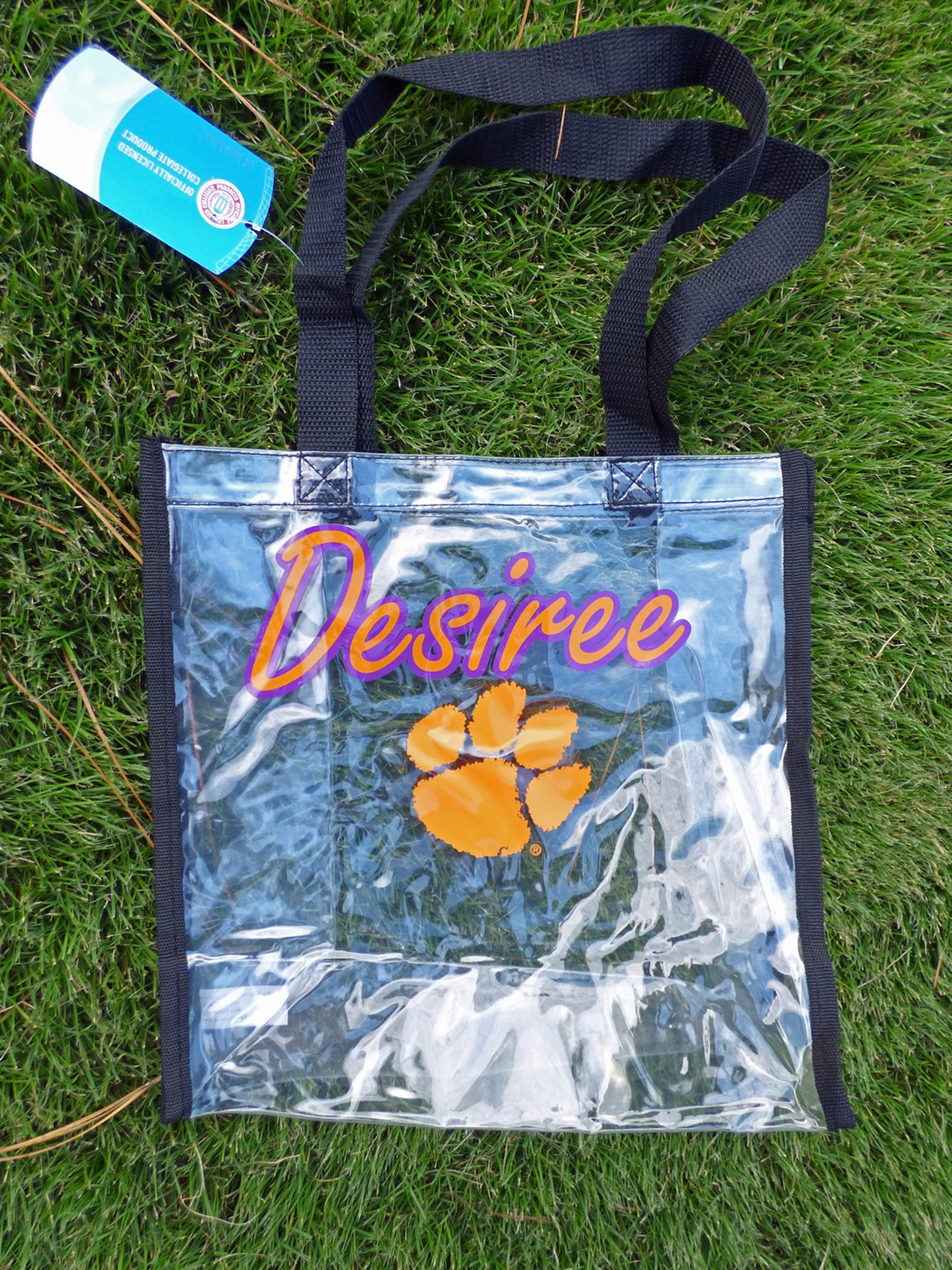 Clemson Tiger Paw Clear Stadium Tote Bag The Clemson Girl Shop