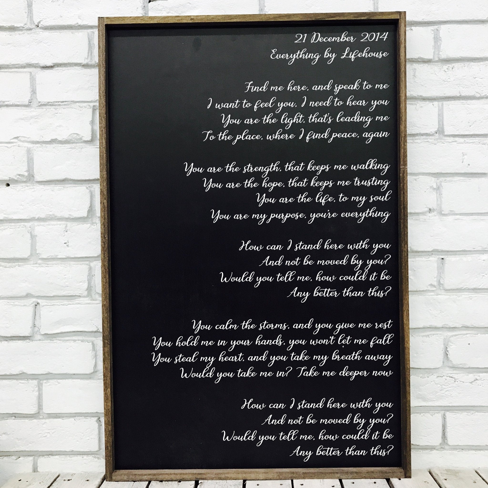 Wedding Song Lyrics On Wood Madi Kay Designs