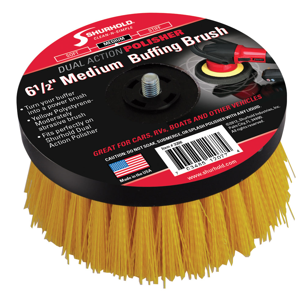 Shurhold 6-1/2 Stiff Brush f/Dual Action Polisher [3205