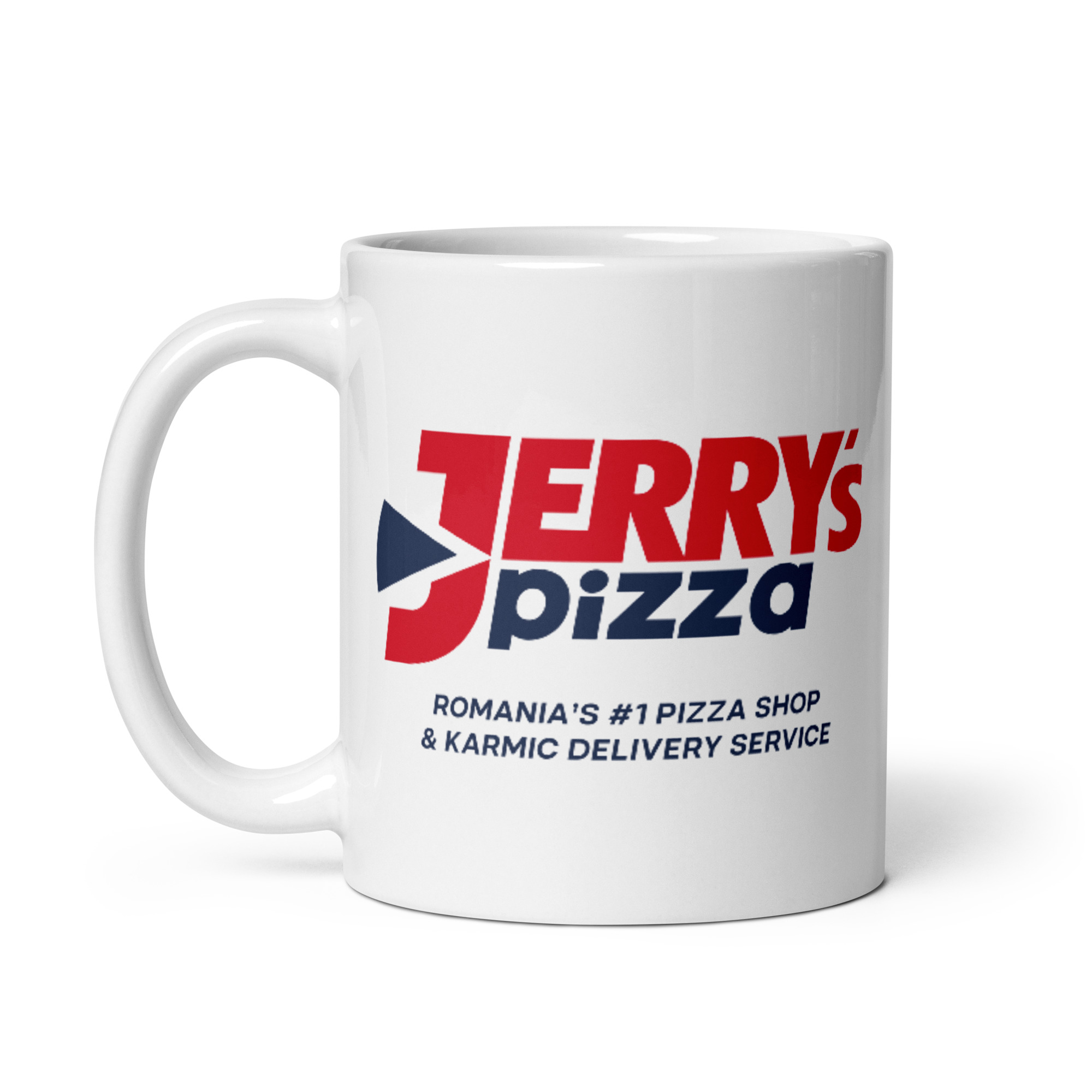 White glossy mug